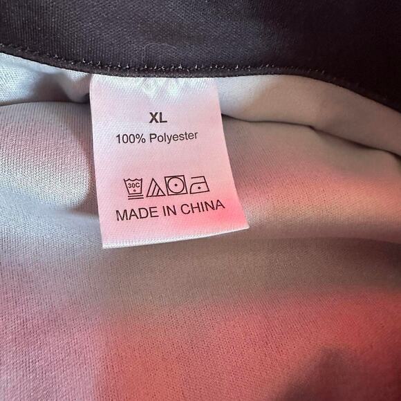 Mens Shirt Size XL Black Argyle Golf Work Collared Long Sleeve Lightweight Polo - Picture 5 of 5